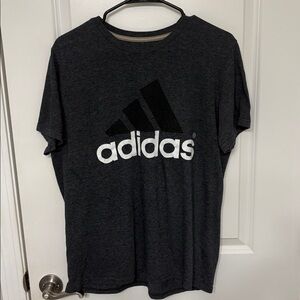 Large Adidas Charcoal Tee with Bold Logo